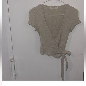 Urban Outfitters Project Social T Women's Beige Wrap Top